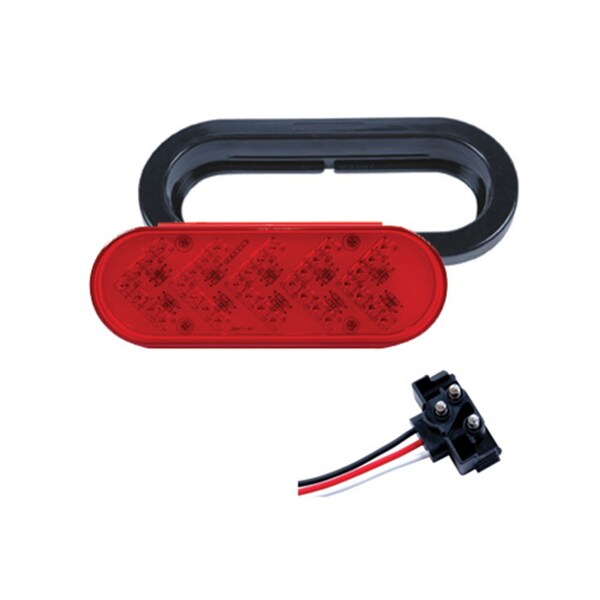 6" Oval - 35 LED Red Arrow Sequential Trailer Lights